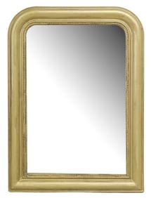 FRENCH LOUIS PHILIPPE PERIOD GILT-PAINTED MIRROR 32.5" X 23"