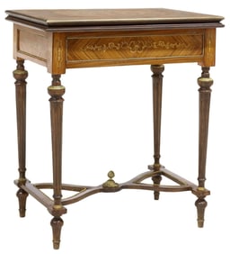 LOUIS XV STYLE MARQUETRY FLIP-TOP GAMES TABLE