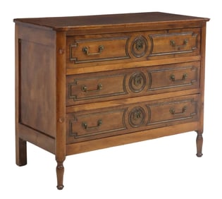 FRENCH LOUIS XVI STYLE 3-DRAWER COMMODE