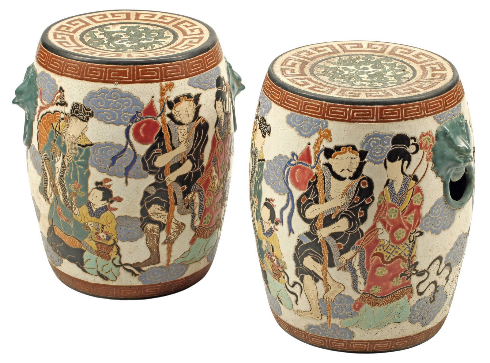 (2) ASIAN CERAMIC GARDEN SEATS (1 of 3)