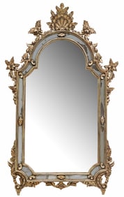 ITALIAN FLORENTINE GILTWOOD MIRROR, 54" X 32"