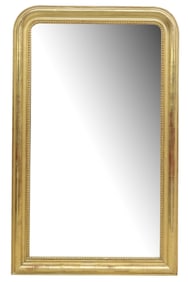 FRENCH LOUIS PHILIPPE PERIOD GILTWOOD MIRROR, 56.75" X 35"