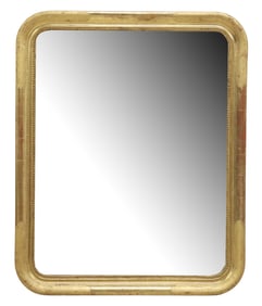 FRENCH LOUIS PHILIPPE PERIOD GILTWOOD WALL MIRROR, 40.25" X 32.5"