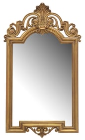 ITALIAN BAROQUE STYLE GILT-PAINTED MIRROR, 44" X 25.5"