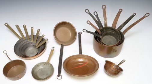 (20) CONTINENTAL COPPER PANS & KITCHENWARE