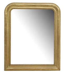 FRENCH LOUIS PHILIPPE GILTWOOD WALL MIRROR, 40.5" X 32"