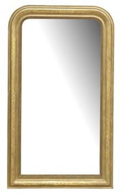 FRENCH LOUIS PHILIPPE GILTWOOD WALL MIRROR, 49" X 28"