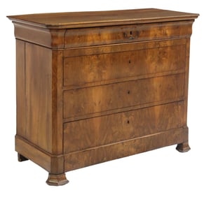 FRENCH LOUIS PHILIPPE PERIOD WALNUT COMMODE