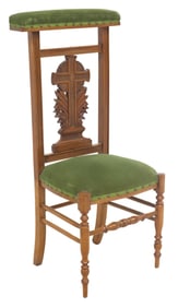 FRENCH CARVED PRIE-DIEU PRAYER KNEELER