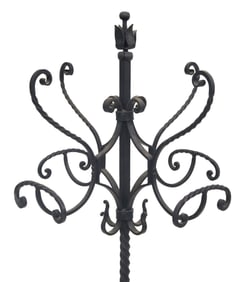 ITALIAN WROUGHT IRON STANDING HALL TREE