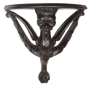 ITALIAN RENAISSANCE REVIVAL CARVED GRIFFIN CORNER WALL BRACKET