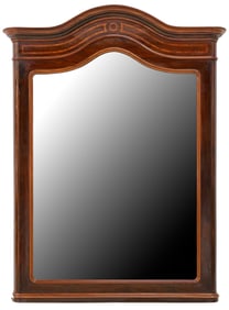 ITALIAN INLAID ROSEWOOD WALL MIRROR, 55.5" X 42.5"