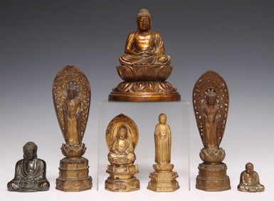 (7) COLLECTION OF ASIAN BUDDHA FIGURES IN VARIOUS MUDRAS