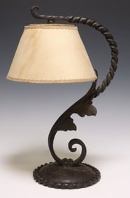 CONTINENTAL WROUGHT IRON SCROLLED FOLIATE 1-LT TABLE LAMP