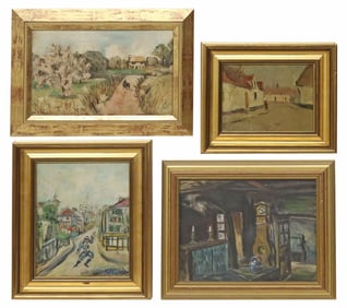 (4) FRAMED PAINTINGS, (1) LILIAN COKET MIRANANDA (1912-1970)