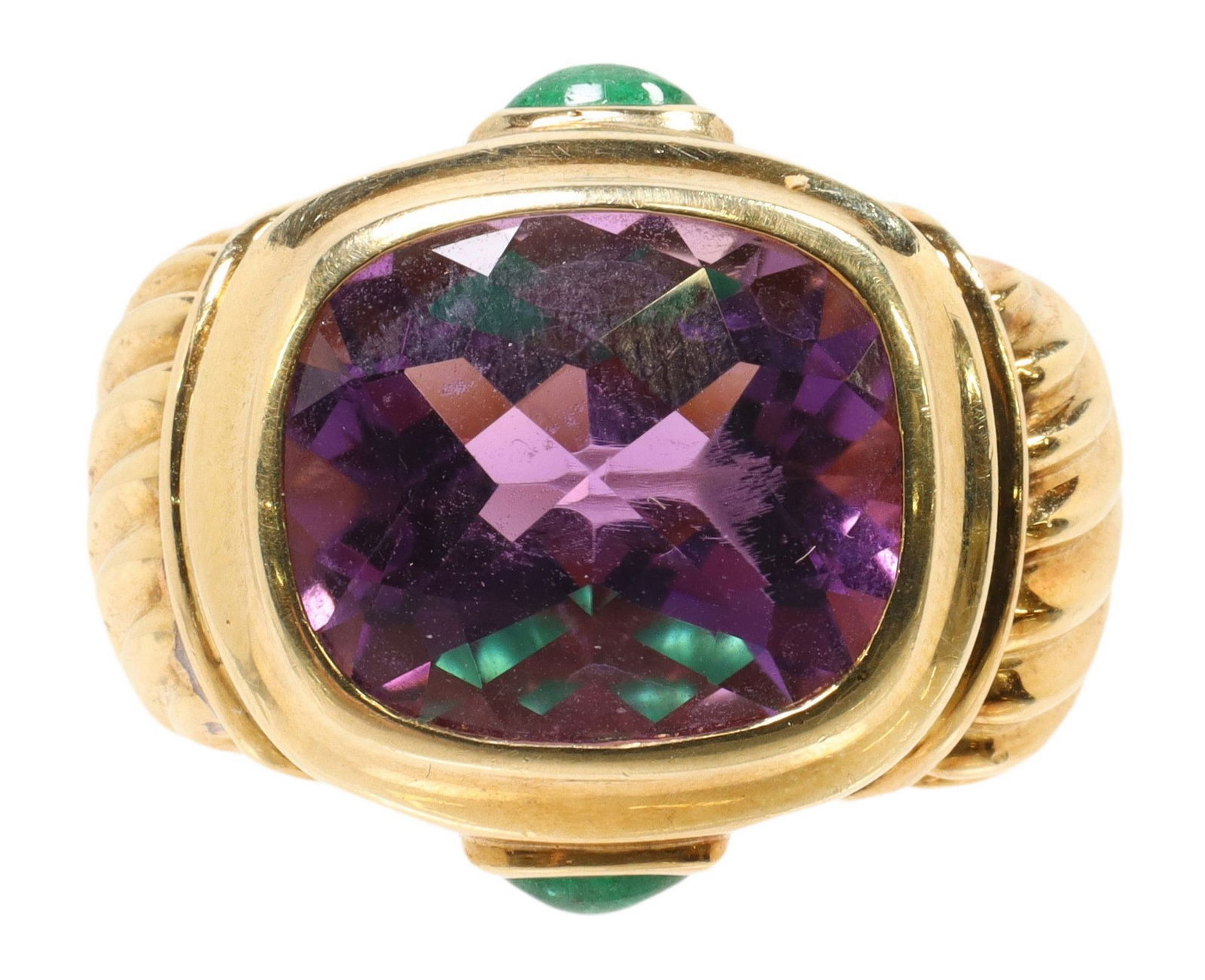 ESTATE DAVID YURMAN 14KT GOLD & AMETHYST STATEMENT RING (1 of 6)