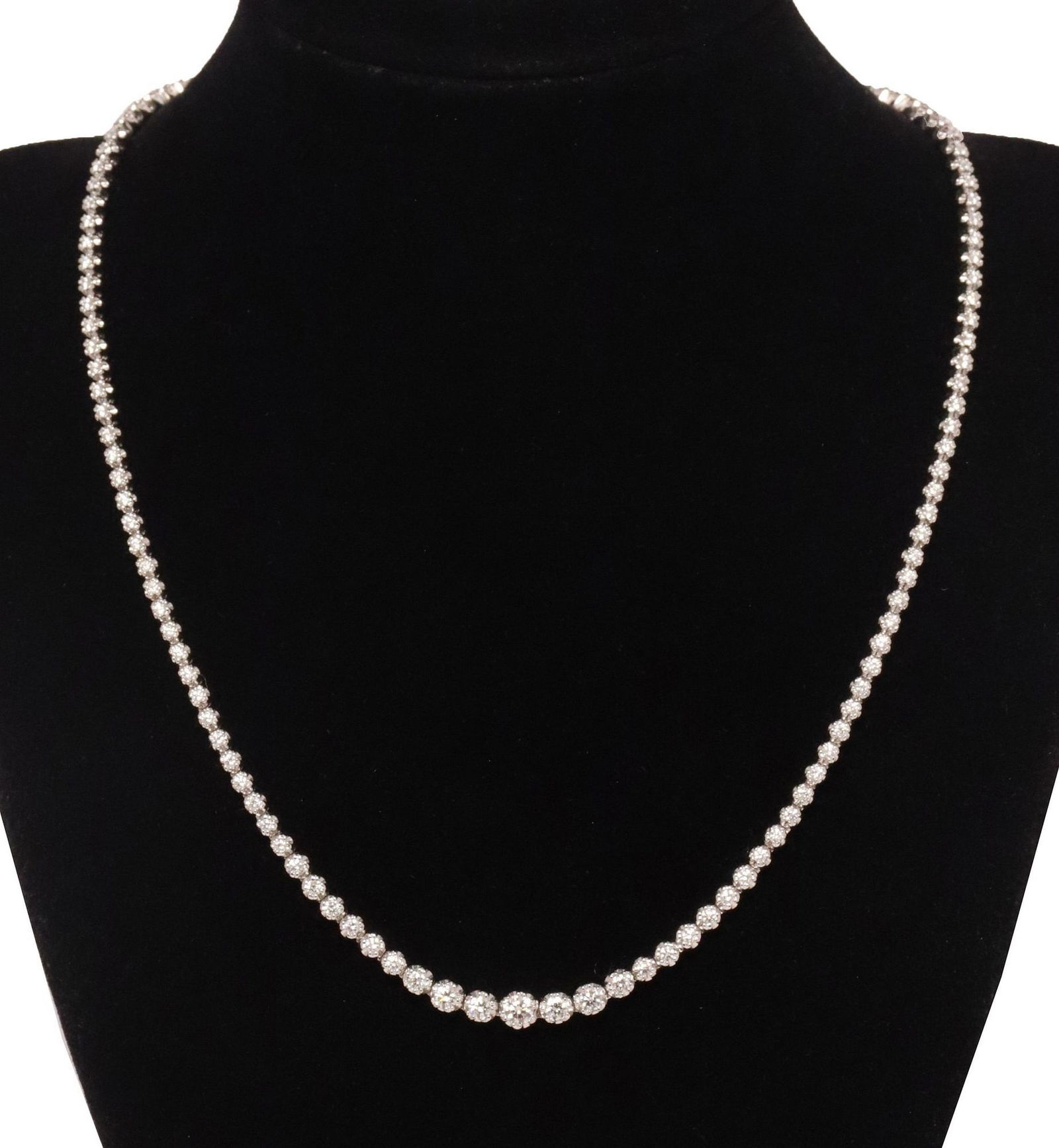 ESTATE 18KT WHITE GOLD & 3.00CTTW DIAMOND TENNIS NECKLACE (1 of 5)