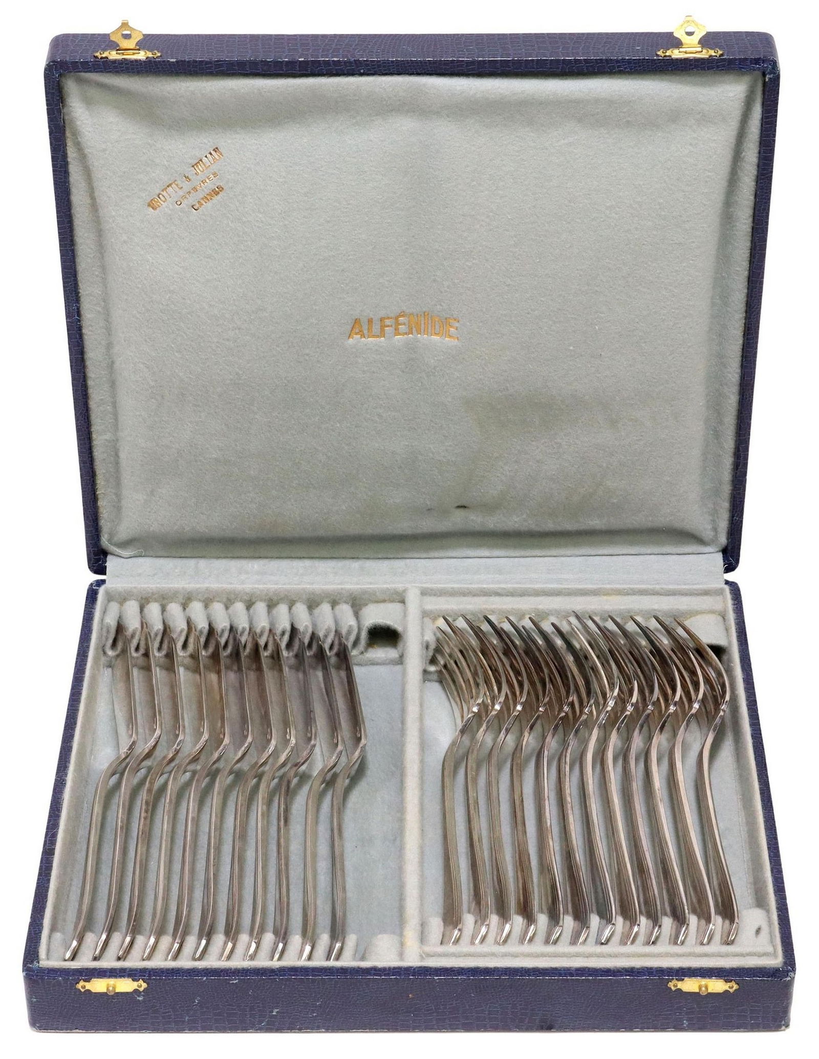 (23) CHRISTOFLE "AMERICA" SILVERPLATE FISH SERVICE IN BOX (1 of 4)