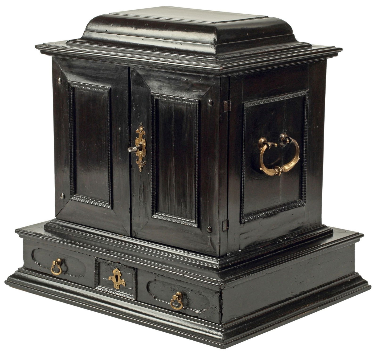 FLEMISH EBONIZED COLLECTOR'S CABINET (1 of 4)