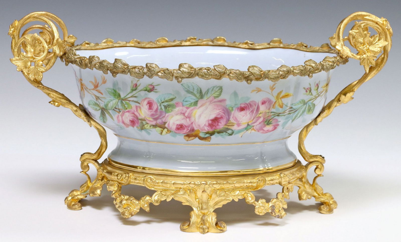 FRENCH LAHOCHE & PANNIER ORMOLU-MOUNTED PORCELAIN CENTERPIECE (1 of 6)