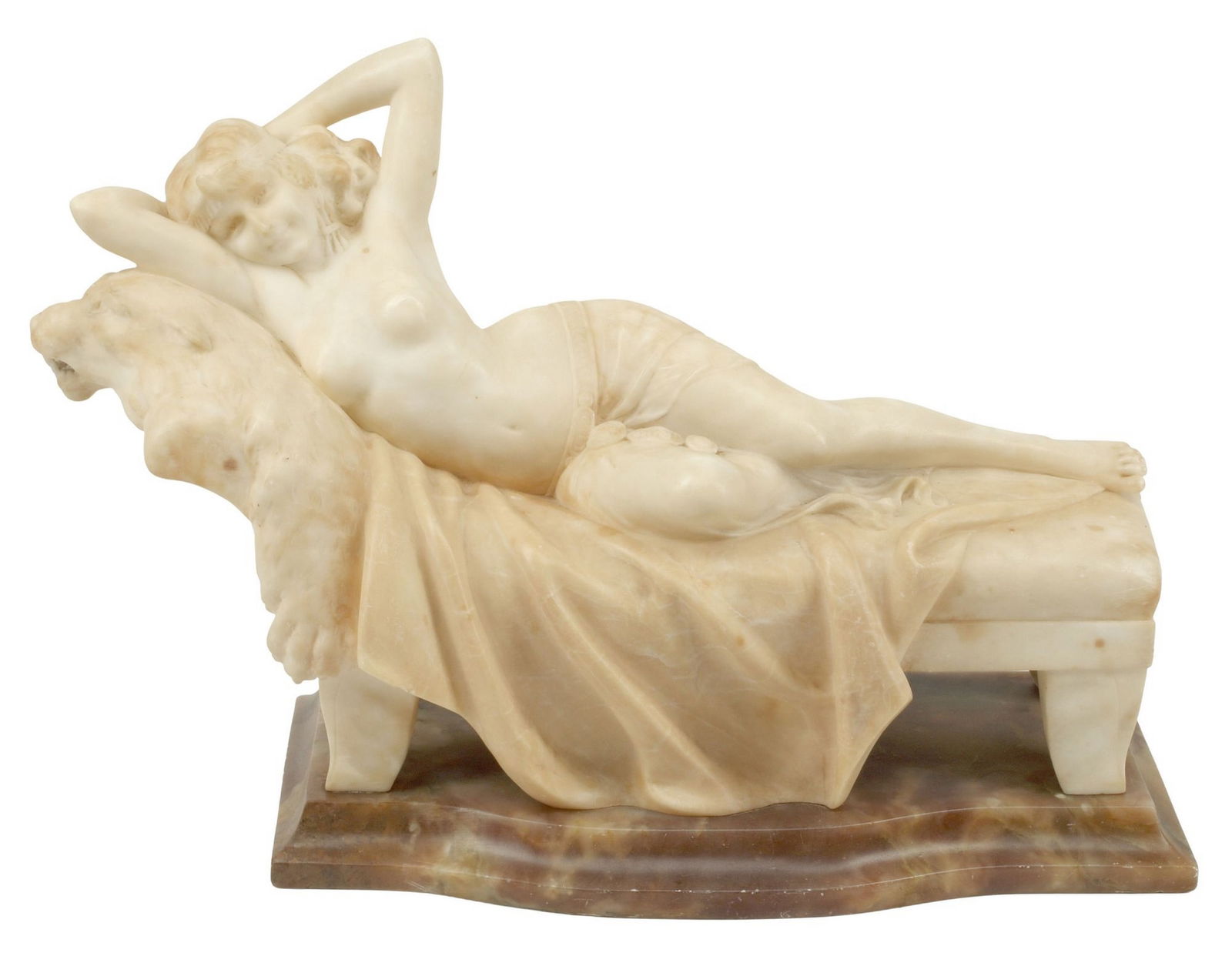 ITALIAN CARVED ALABASTER FIGURAL SCULPTURE (1 of 8)