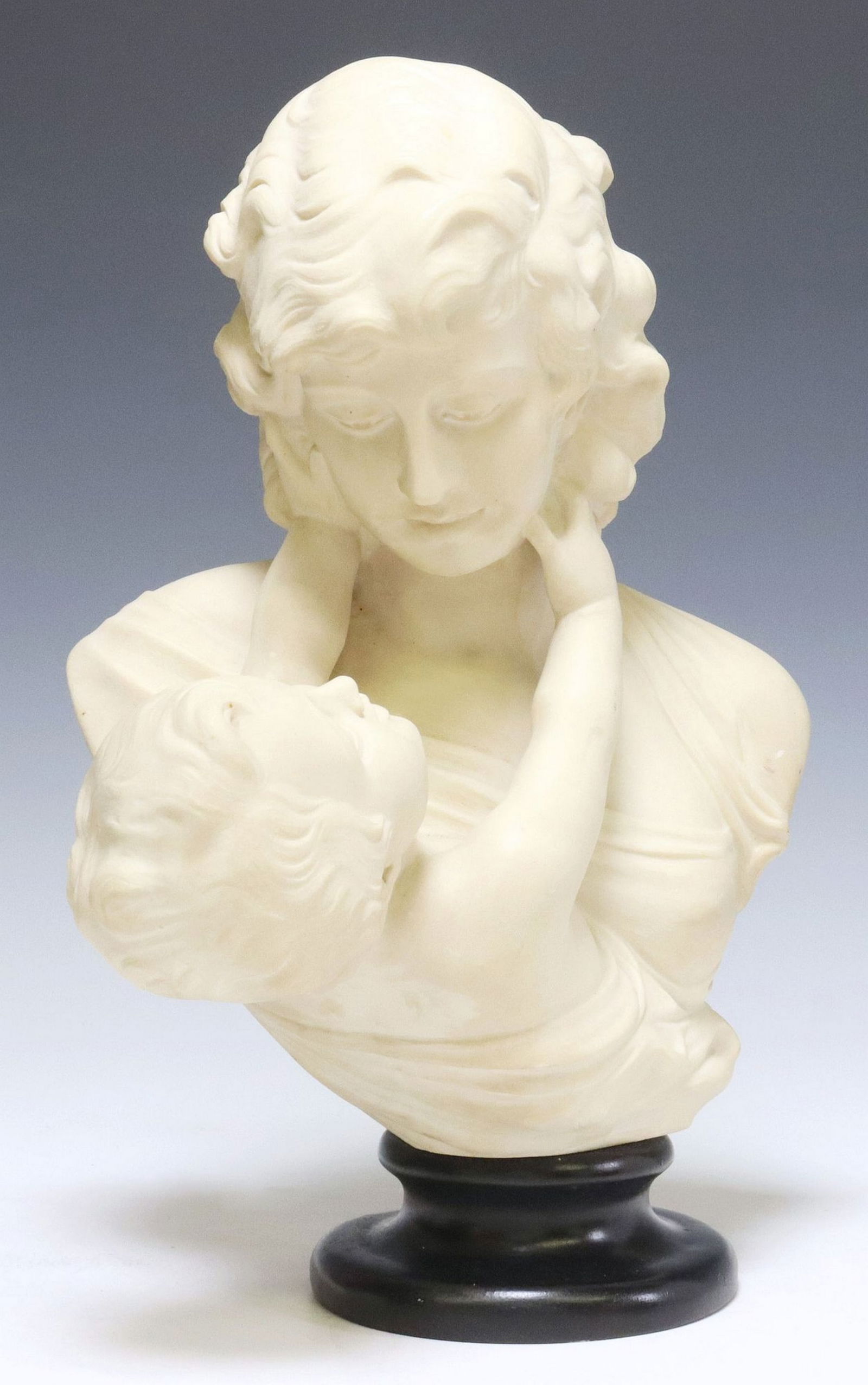 BONDED MARBLE SCULPTURE MOTHER & CHILD (1 of 6)