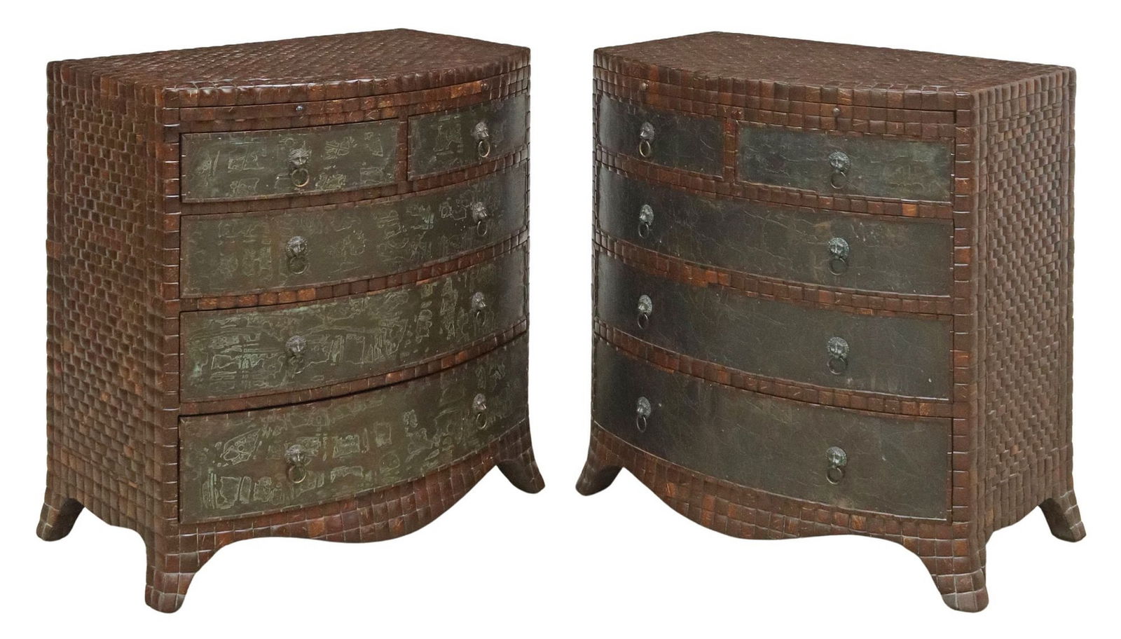 (2) MAITLAND-SMITH COCONUT SHELL LARGE NIGHTSTANDS/ CHESTS OF DRAWERS (1 of 7)