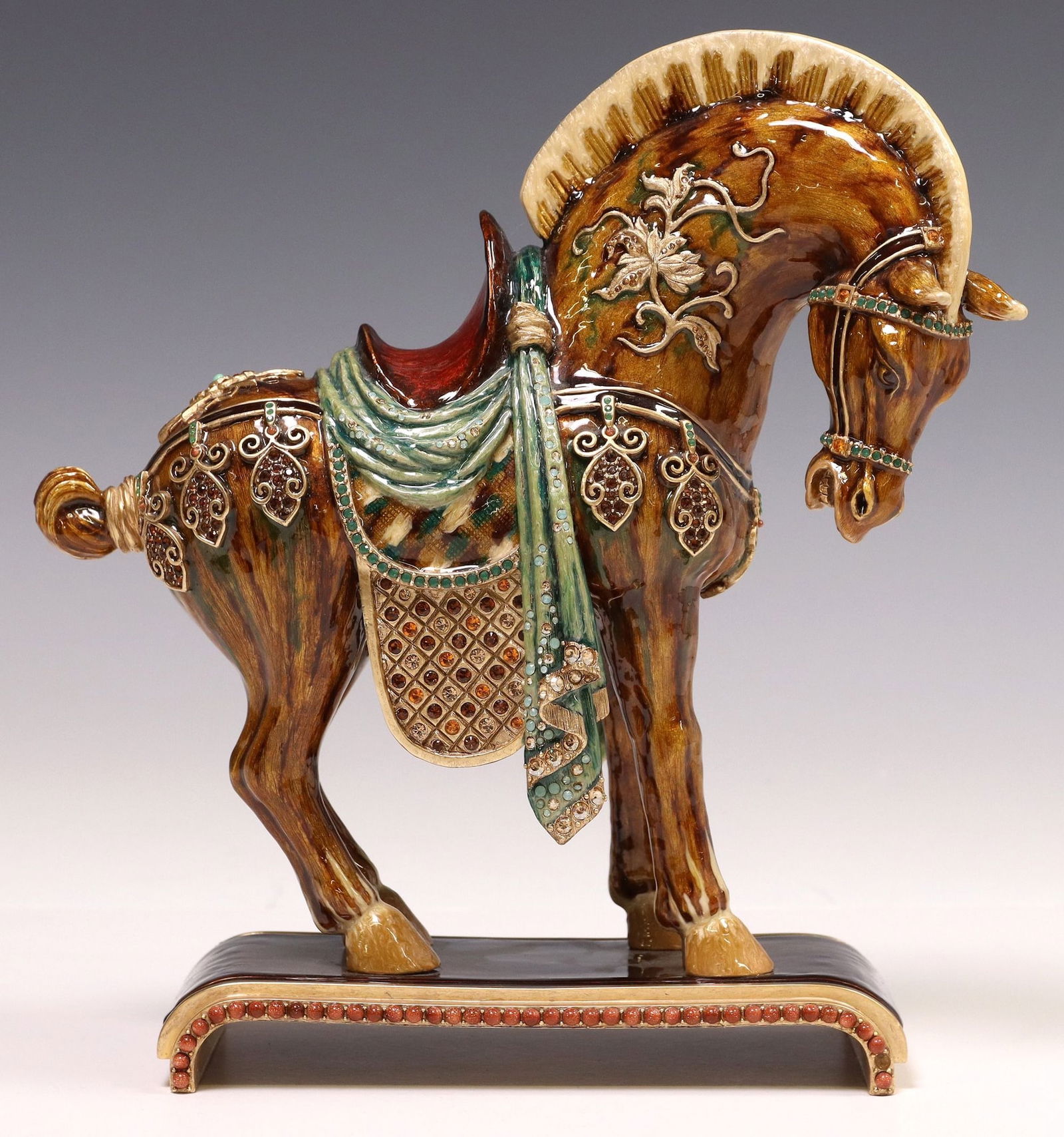 LIMITED JAY STRONGWATER 'DYNASTY HORSE' ENAMEL & SWAROVSKI CRYSTAL (1 of 6)