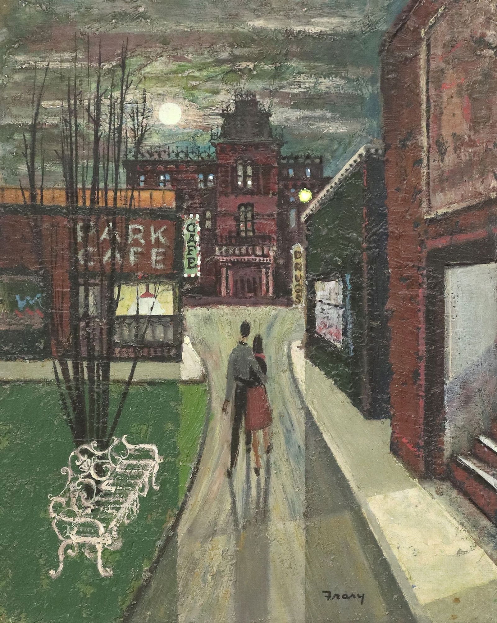 MICHAEL FRARY (1918-2005) OIL PAINTING 'YOUNG LOVERS' 20" X 16" (1 of 5)