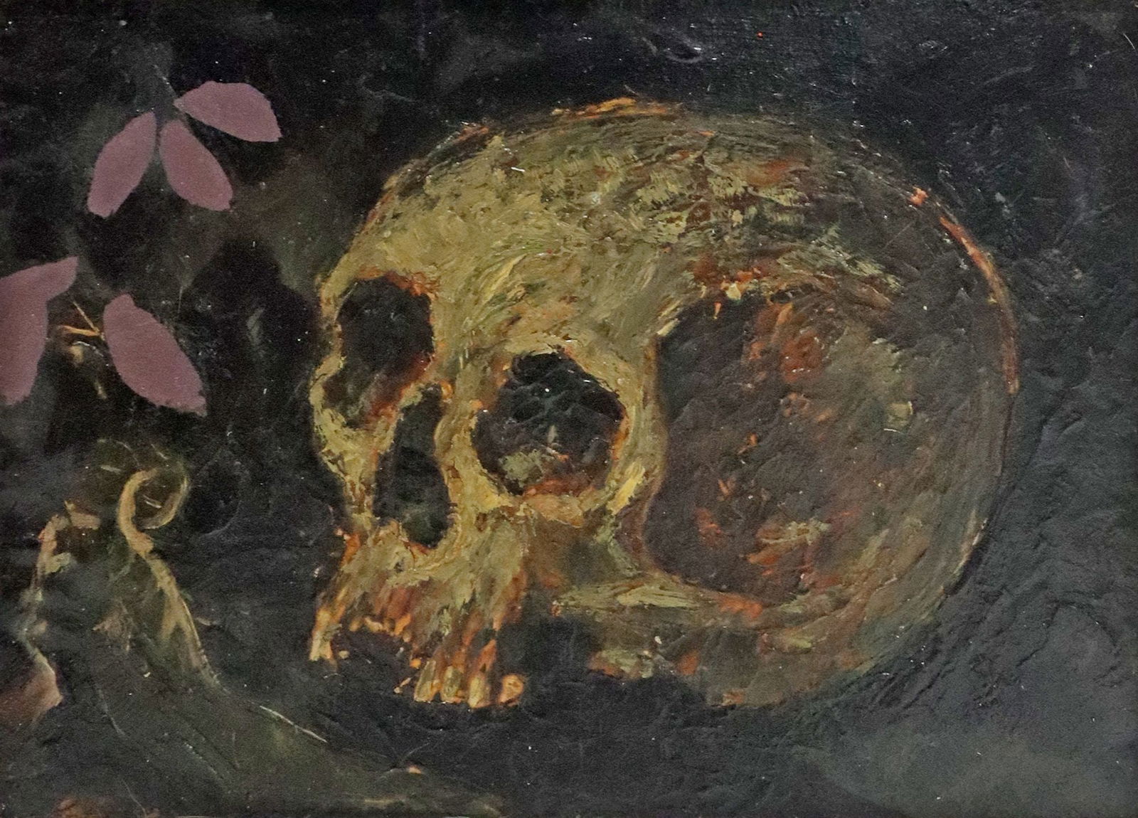 MICHAEL FRARY (1918-2005) OIL PAINTING 'THE SKULL' 10" X 14" (1 of 4)