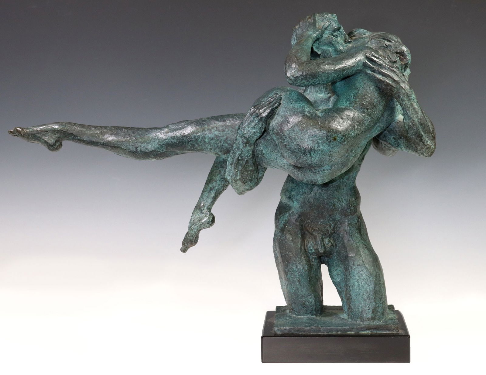 CHARLES UMLAUF (1911-1994) BRONZE SCULPTURE THE KISS (1 of 5)