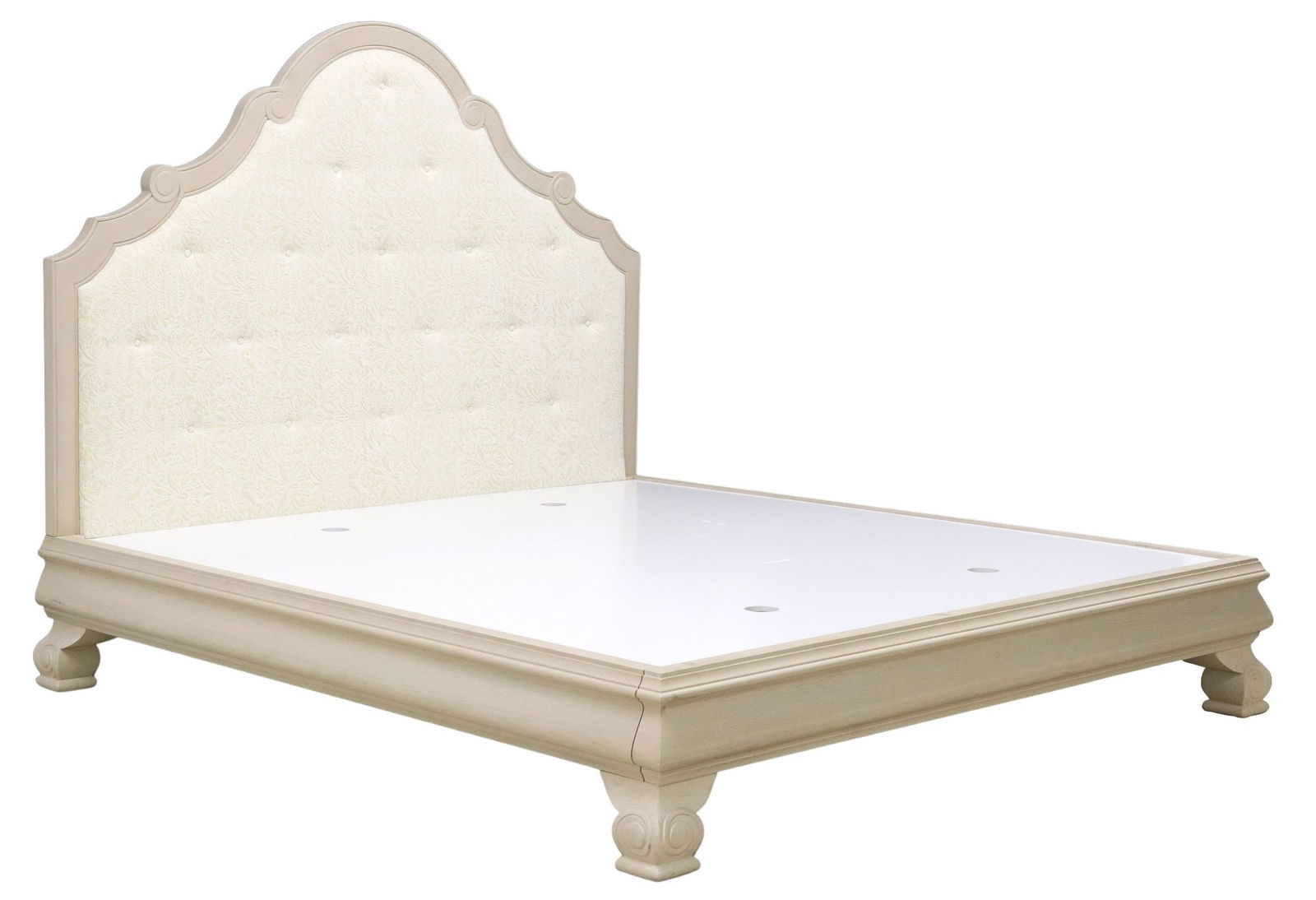 DESIGNER LORIN MARSH KING-SIZED UPHOLSTERED 'ARCH' BED (1 of 3)