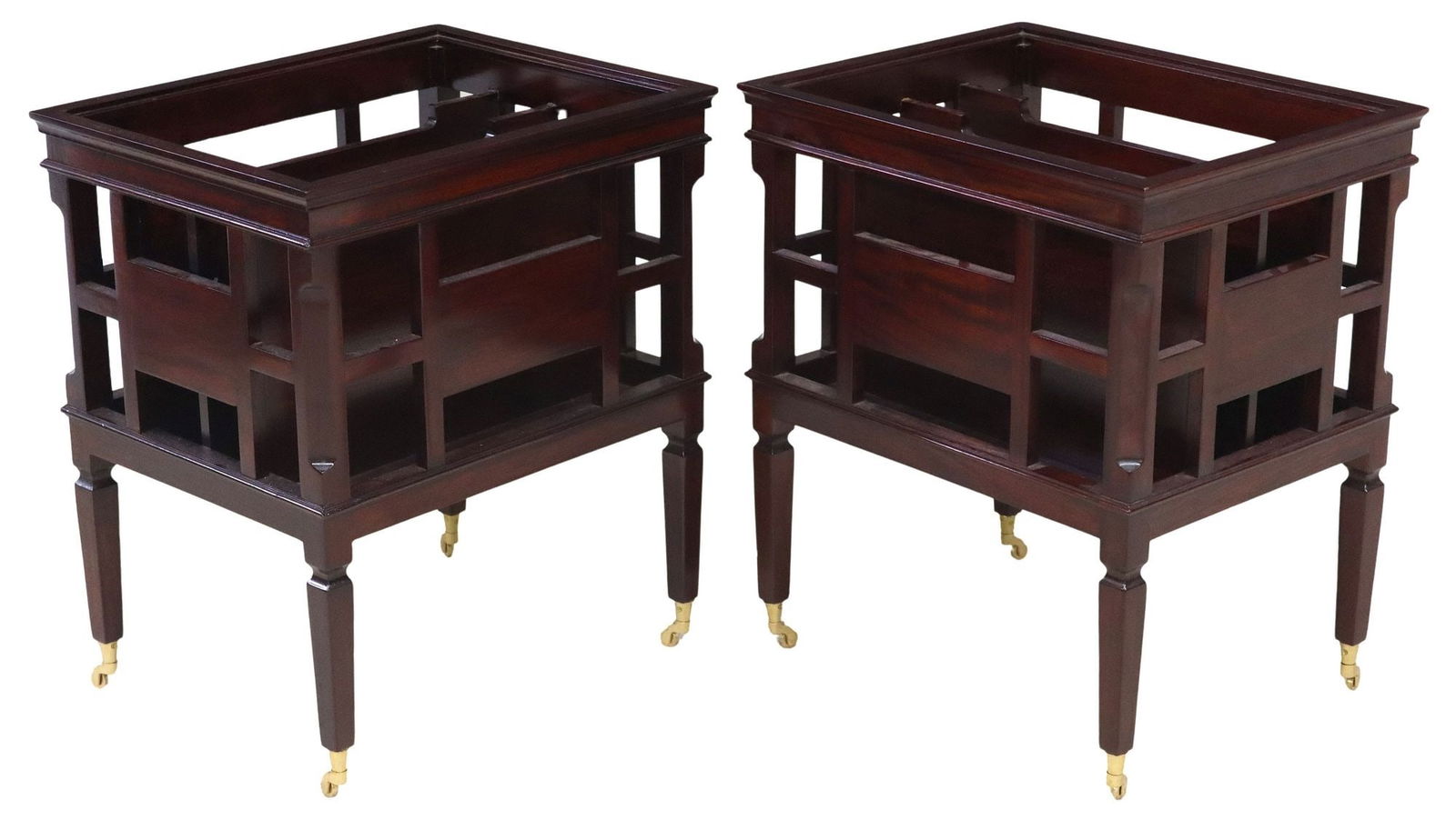 (2) SCULLY & SCULLY REGENCY STYLE CANTERBURY OR MAGAZINE STAND (1 of 4)
