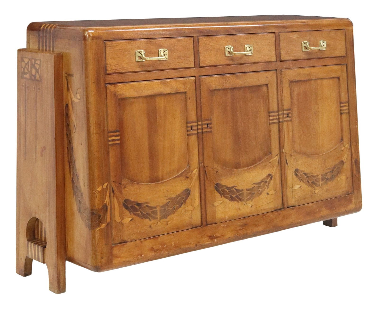 ART NOUVEAU/ JUGENDSTILL PERIOD INLAID MARQUETRY SIDEBOARD (1 of 6)