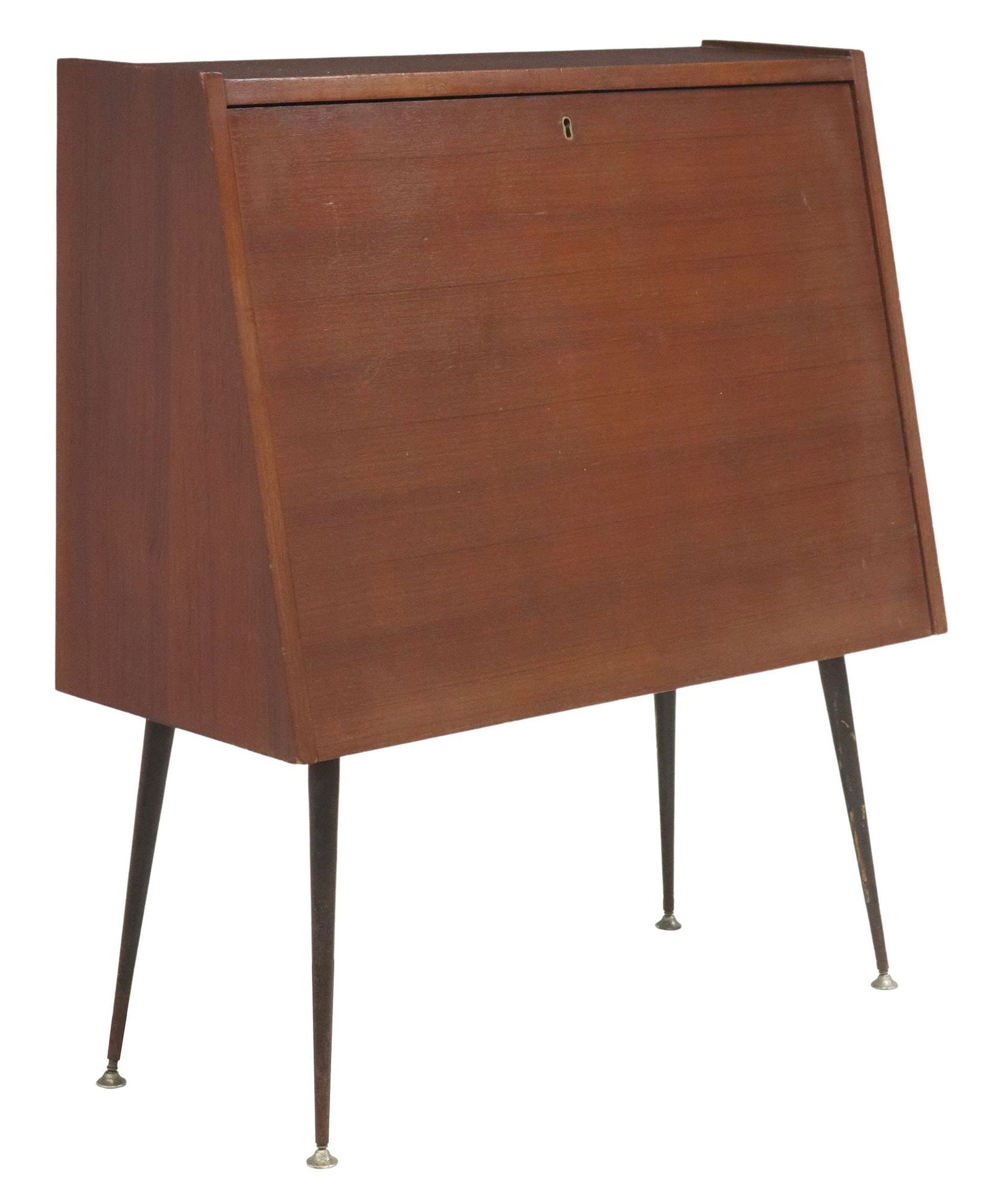 ITALIAN MID-CENTURY MODERN TEAK FALL-FRONT CABINET (1 of 5)