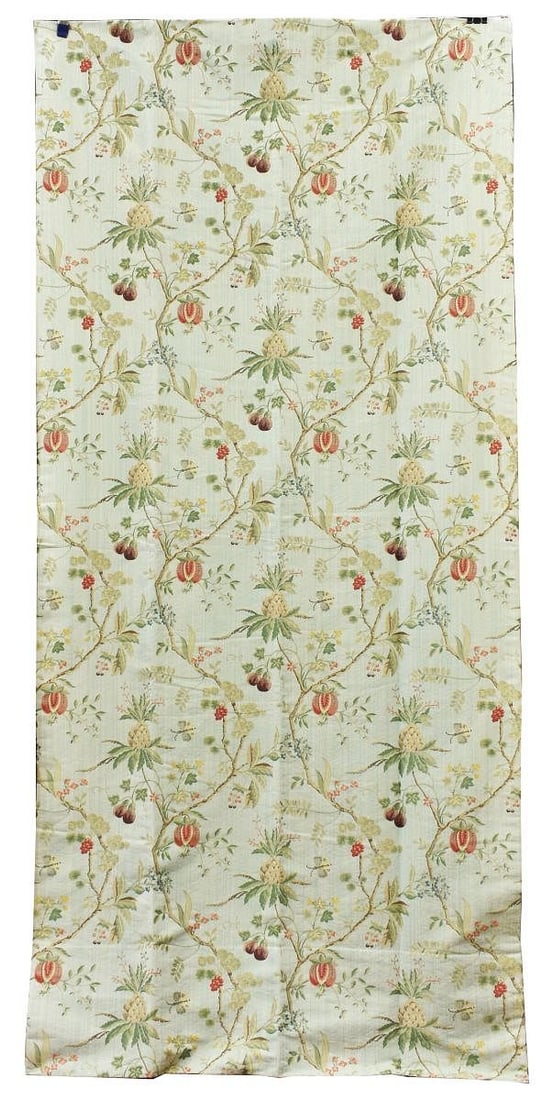 (4) SCALAMANDRE LA PEROUSE LAMPAS CURTAIN PANELS (1 of 4)