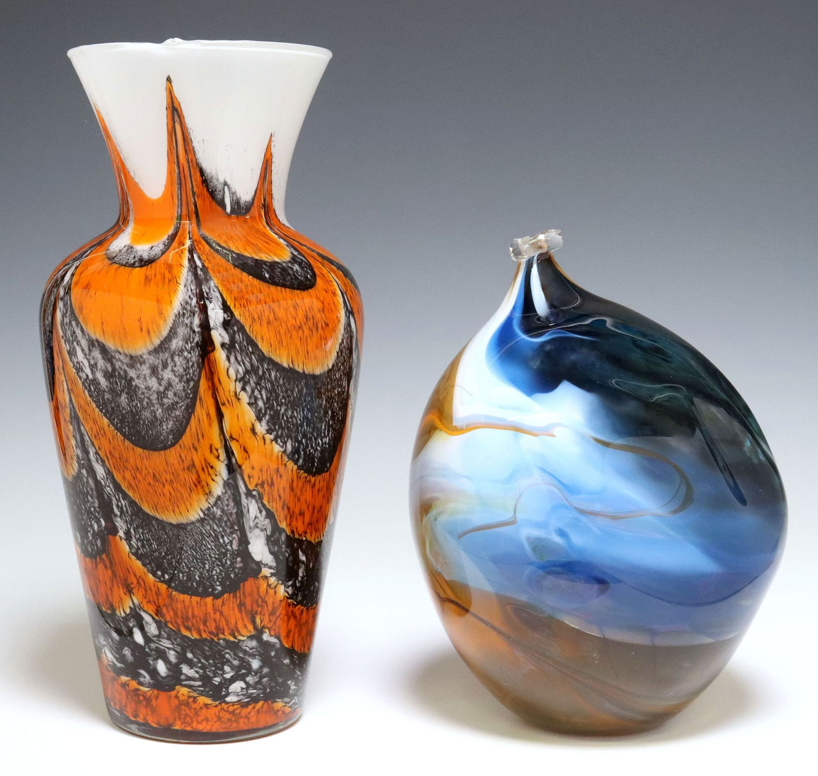 (2) ITALIAN MURANO & CONTEMPORARY ART GLASS VASES (1 of 3)