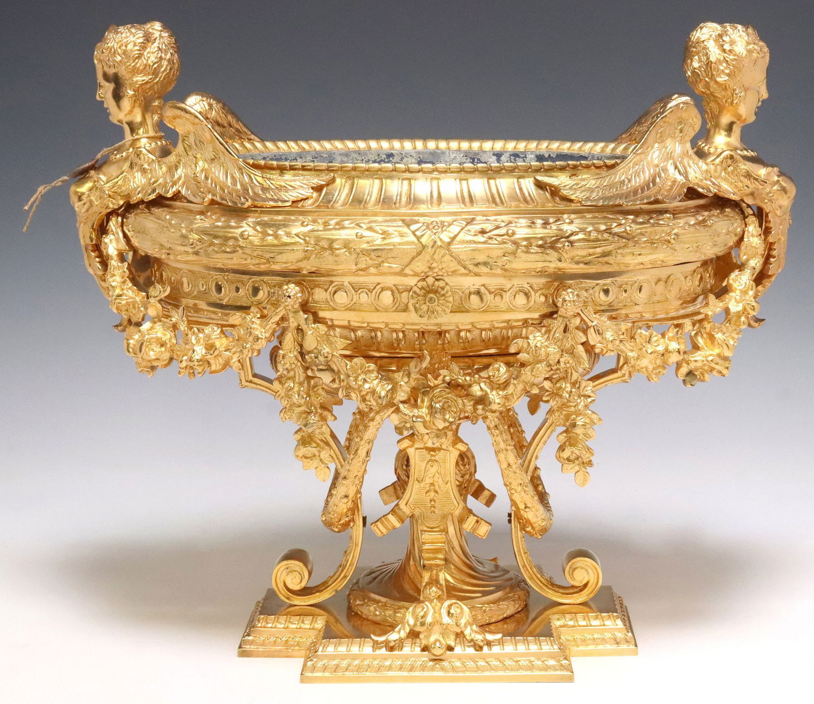 FRENCH LOUIS XVI STYLE ORMOLU BRONZE CENTERPIECE BOWL (1 of 8)