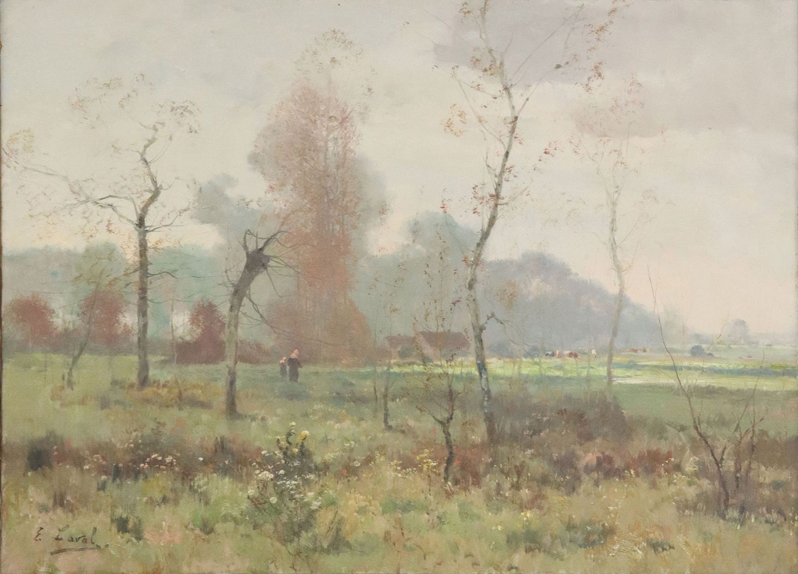 FRENCH SCHOOL BARBIZON STYLE LANDSCAPE PAINTING (1 of 4)