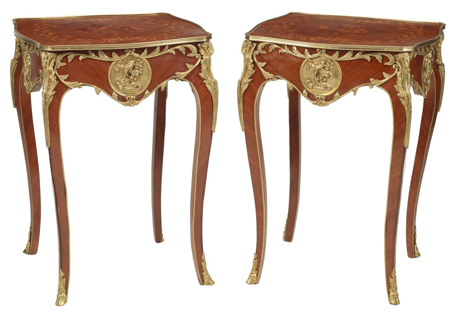 (2) LOUIS XV STYLE ORMOLU-MOUNTED SIDE TABLES (1 of 4)
