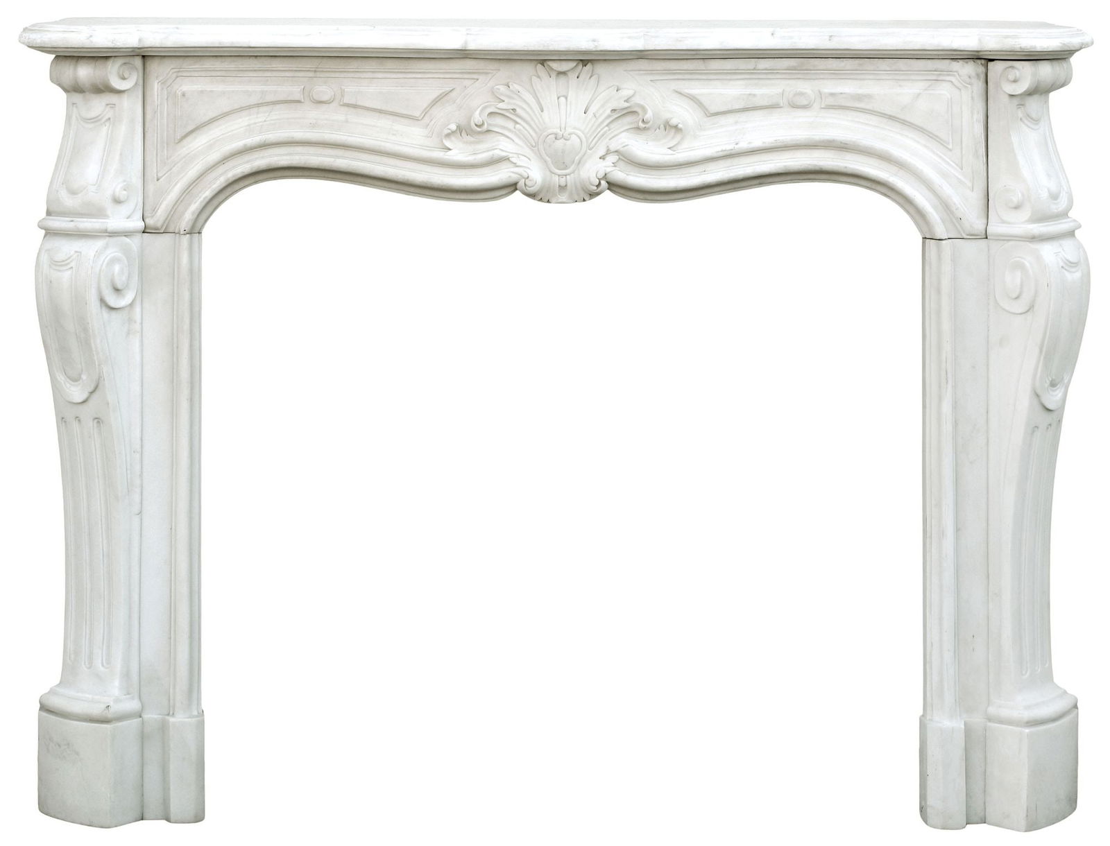 LOUIS XV STYLE MARBLE FIREPLACE SURROUND (1 of 4)