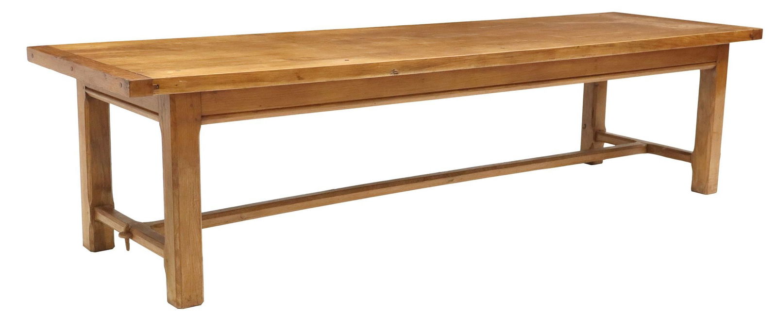 FRENCH PROVINCIAL FRUITWOOD FARMHOUSE TABLE, 118"L (1 of 4)