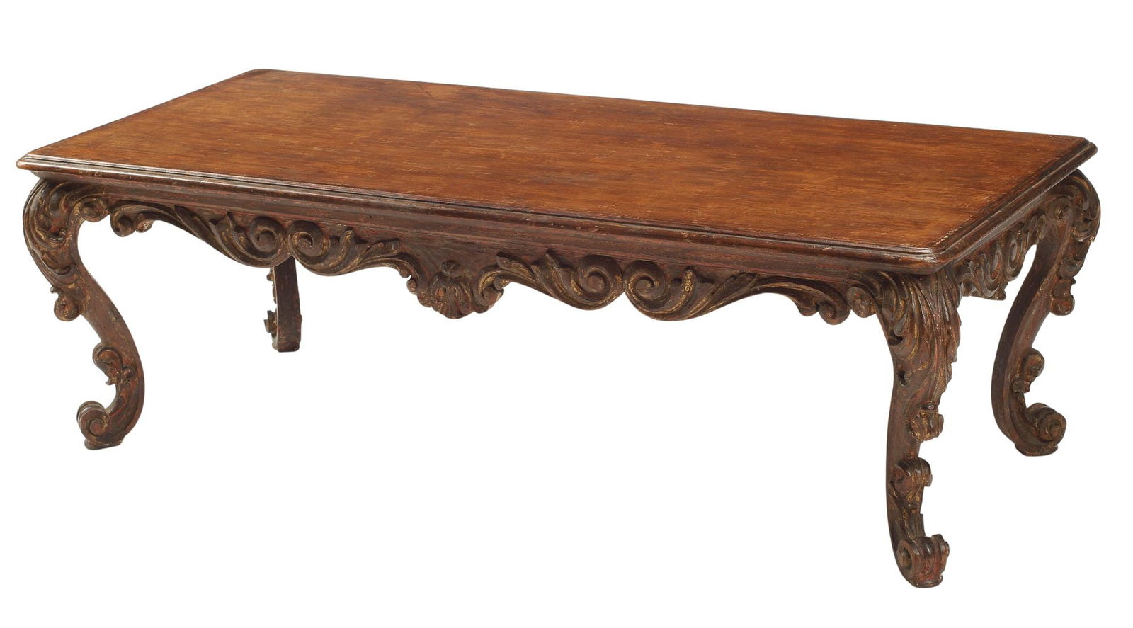 LOUIS XV STYLE PARCEL-GILT & CARVED COFFEE TABLE (1 of 4)