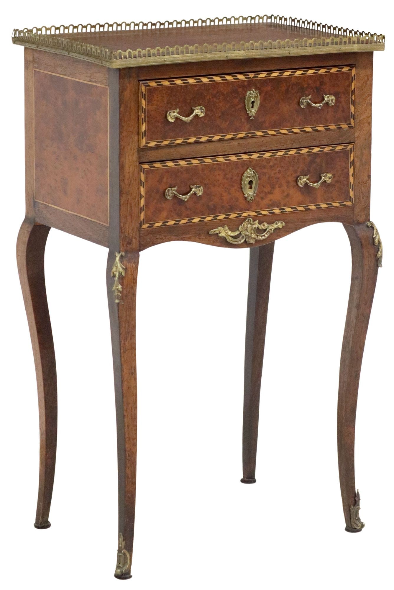 FRENCH LOUIS XV STYLE PARQUETRY STAND OR SIDE TABLE (1 of 5)