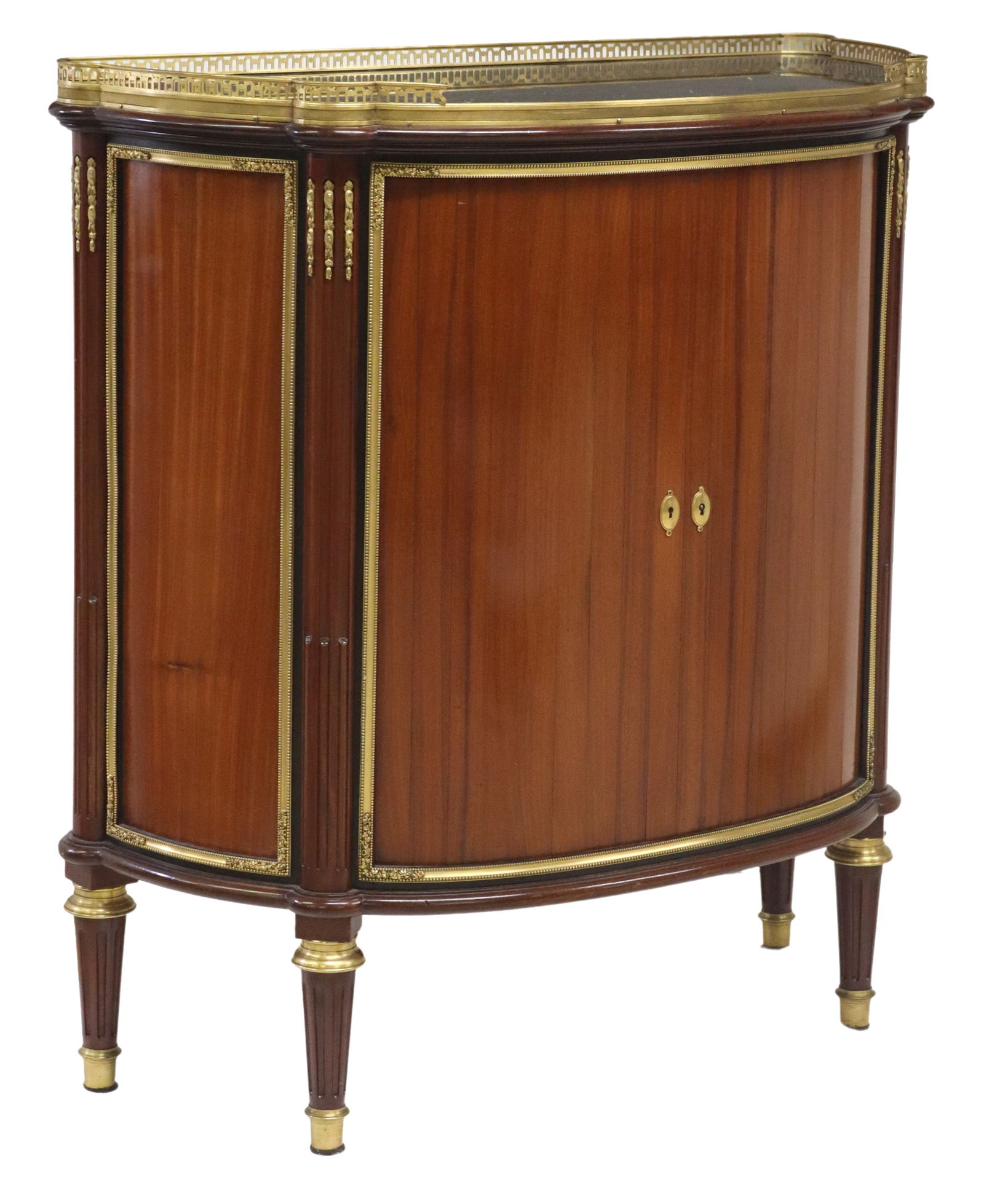 UNIQUE FRANCOIS LINKE MAHOGANY TAMBOUR-DOOR COMMODE, SOTHEBYS (1 of 6)