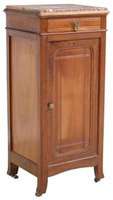 FRENCH ART NOUVEAU MARBLE-TOP NIGHTSTAND