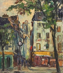 HARRY URBAN (1874-1969) OIL PAINTING PARIS STREET SCENE