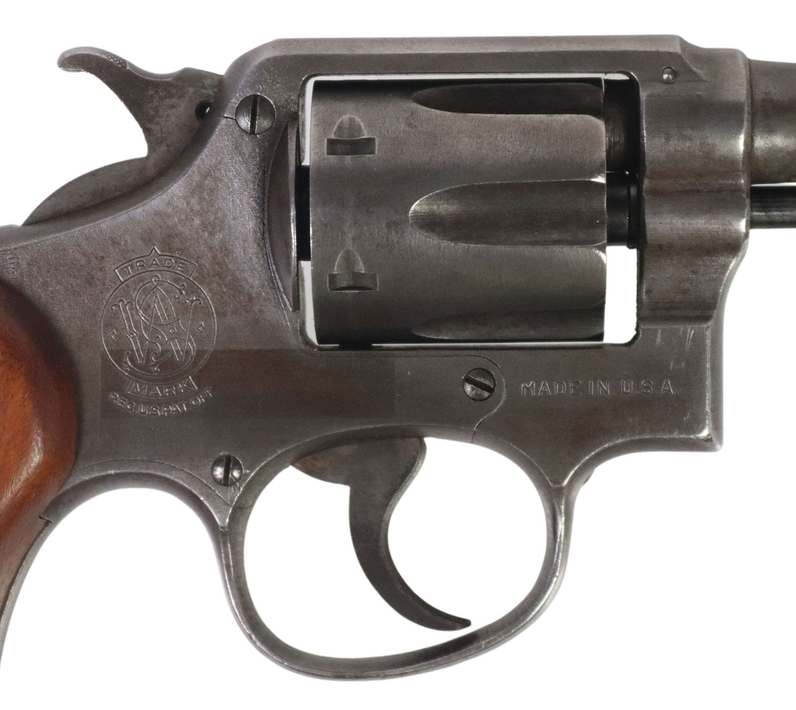 SMITH & WESSON VICTORY MODEL .38 S&W, TEXAS PRISON: Smith & Wesson Model 10. Victory Model, double action, .38 S&W caliber, marked at the left top strap, "US Property G.H.D." (Col. Guy H. Drewry, Chief, Springfield Ord