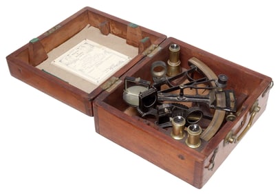 A. JOHNNSEN & COMPANY CASED MARINE SEXTANT