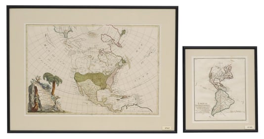 (2) AMERICAN CONTINENT MAPS, C. 1749 & 1762